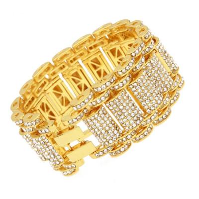 China Hot Selling High End Jewelry Men's Hiphop Zircon Jewelry Hiphop Fashion Bracelet for sale