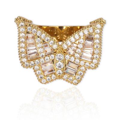 China From Hiphop New Hip Hop Icy Delicacy Full Bling Diamond Butterfly Ring For Couple Ring Jewelry Outlet From Dr. Jewelry 2021 for sale