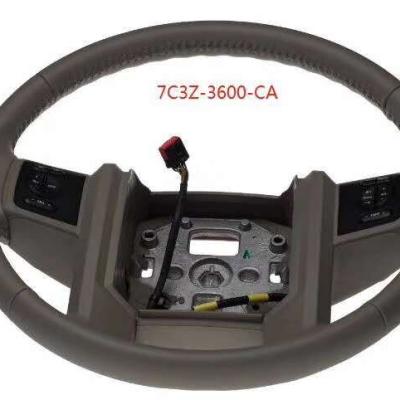 China PVC Super Duty Leather Steering Wheel Stone Gray OEM 7C3Z3600CA 08-10 Ford F250 F350 for sale