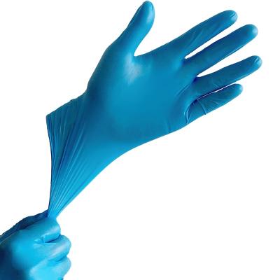 China Beauty Flexible Dental Clinic Nail Salon Blue Vinyl Nitrile Blending Gloves Working Gloves Nitrile for sale