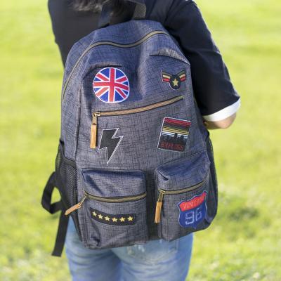 China 2021 new arrivals large custom design canvas custom embroidery cotton bag polyester/nylon/customized hand printed backpack for sale