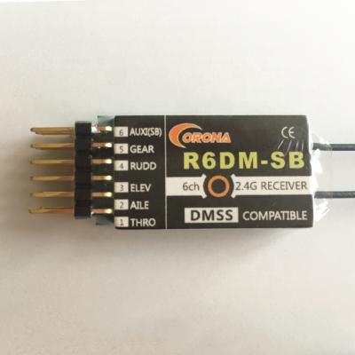 China Universal Crown R6DM-SB 2.4g transmitter and R DMSS receiver for rc car/rc helicopter for sale