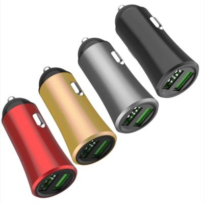 China USB Port 2.4a Smart and High Quality Car Charger Wholesale Dual USB Car Charger Dual Access Dual USB Car Chargers Adapter Travel for sale