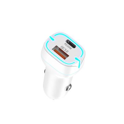 China 1 Usb Fast High Quality Type 1 C 12v 24v C30w Fast Usb Electric Car Charger For Xiaomi Huawei BMW for sale