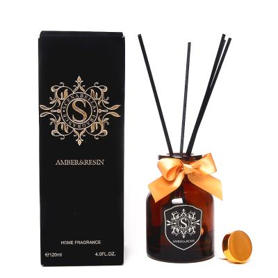 China Newest Viable Home Fragrance Amber Decorative Reed Diffuser Stocked 120ml for sale