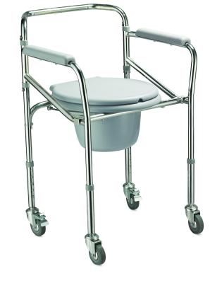 China Treatment Folding Commode Chair With Four Wheels ALK613 Orthotics Custom Class I 1 AN Size Free Spare Parts ISO 13485 Treatment 100 Pcs for sale