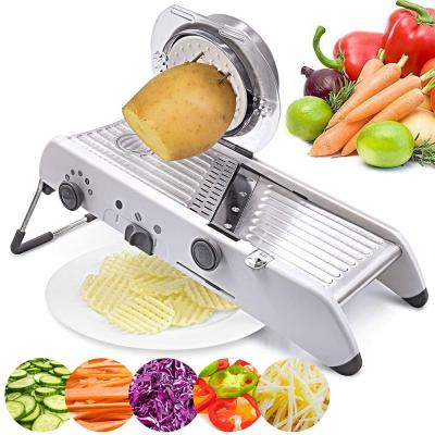 China V Blade Hand Grip Adjustable Thickness Mandoline Vegetable Mandoline Slicer And Cutter for sale