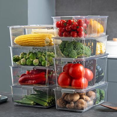 China Modern Clear Plastic Storage Bins With Lids Stay Cool Pantry Food Storage Containers for sale