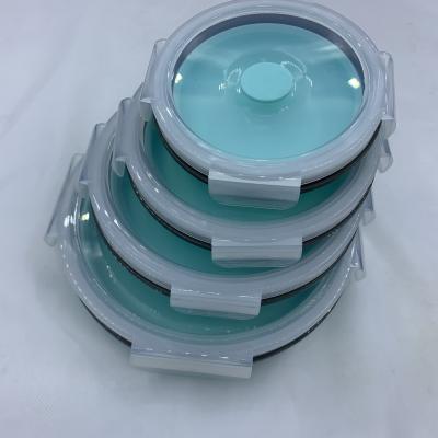 China Eco Friendly Custom Square Collapsible Food Grade Silicone Food Bowl Fresh Preservation for sale