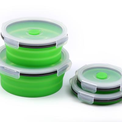 China Bento Lunch Box Foldable Lunch Box Leakproof Silicone Kids Portable Microwavable Cool Keeping for sale