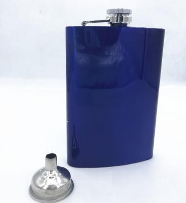 China Minimalist Stainless Steel Leak Proof Liquor Hip Flask 8oz With Funnel for sale