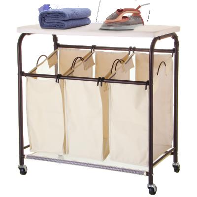 China Next Minimalist Portable Laundry Basket Metal Laundry Basket With Multiple Compartments for sale