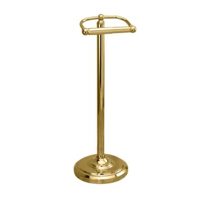 China Modern Decorative Free Standing Toilet Roll Holder Copper Toilet Paper Roll Holder for sale