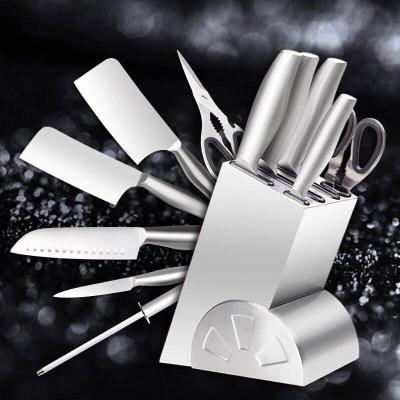 China Viable Multifunctional Universal Kitchen Knives Stand Stainless Steel Knife Holder Storage Bucket Knife Block for sale