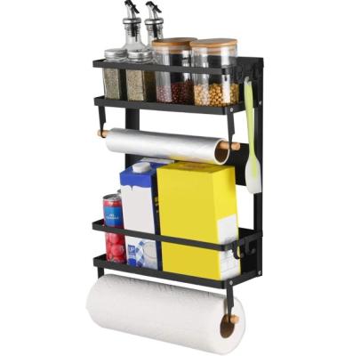 China Viable Adjustable Side Wall Kitchen Fridge Storage Rack for sale