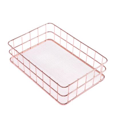 China Cheap Table Organizer For Makeup Brushes Fashion Metal Storage Rack Makeup Large for sale