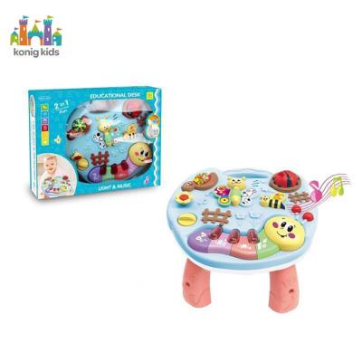 China 2021 Baby Eco-friendly Material Toys Multifunctional 2 in 1 Desk Development Toys Educ Early Learning Educational Table for sale