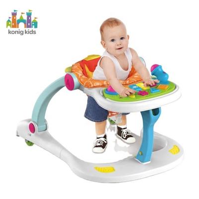 China Factory Wholesale Children's Walker With Music Konig Kids Toys Toddler Activity Toddler Baby Musical Rolling Walkers for sale