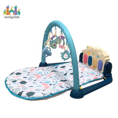 China Soft Konig Kids Popular Ware Baby Kick Play Piano Gym with Music and Lights Activity Gimnasios Para Bebes Baby Playing Mat for sale