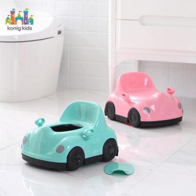 China Cartoon Konig Kids Hot Selling Potty Trainer With Wheels Easy Baby Toilet Training Seat Potty Training Clean Potty Seat for sale