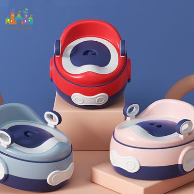 China Cartoon Konig Kids Multifunctional Pink 3 Stage Removable Potty Training Seat With Feet Non-slip Rubber Potty Training Toilet for sale