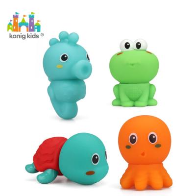 China Konig Eco-Friendly Material Kids Marine Cute Water Toy BathTub Baby Bath Toys Animal Play Set Spray for sale