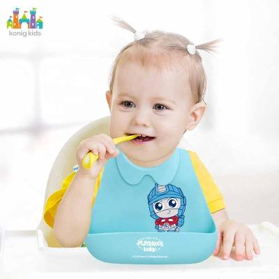 China Wholesale High Quality Foldable Waterproof Bibs Antibacterial 100% Eco-friendly Food Grade Silicone Bibs Silicone Baby Bibs for sale