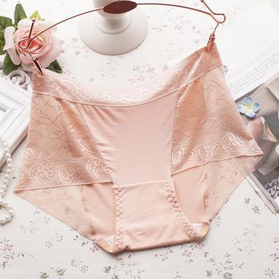 China New antibacterial high quality light weight satin lace sexy plus size ladies panties lingerie underwear for sale