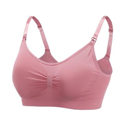 China Antibacterial Maternity Nursing Bra No Steel Rings Plus Size Nursing Comfortable Underwear Maternity Feeding Bras For Pregnant Nursing Women for sale