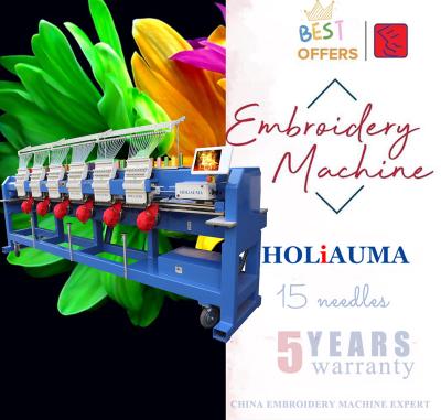 China Garment Shops 5 Years Newest HOLIAUMA 15 Color 6 Embroidery Sewing Machines Repair Service Machine Embroidery Head Warranty Like Brother for sale