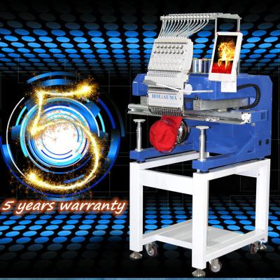 China Garment Shops 5 Years Warranty! New style single head embroidery machine with main spare parts for high quality T-shirt/flat/hat for sale