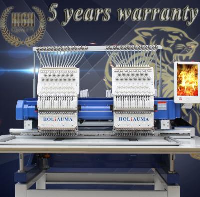 China Garment Shops 5 Years Warranty! HOLIAUMA best tajima embroidery machine high speed 2 head 15 choice needles with free software for sale