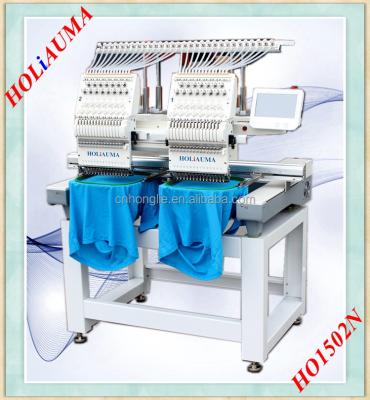 China Flat garment like T-shirt dress lace bag hat sewingemboridery two head high speed embroidery machine digital software for happy life for sale