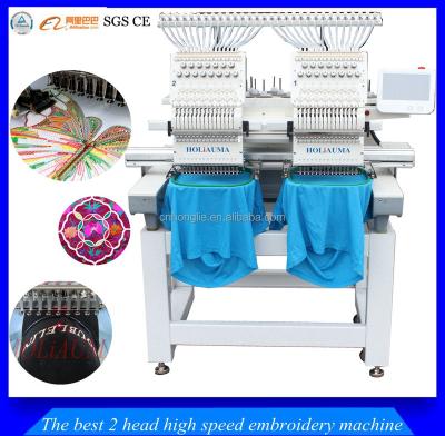 China Flat garment like the main T-shirt dress lace bag hat sewingemboridery two computer embroidery machine price/domestic automated embroidery machines for sale