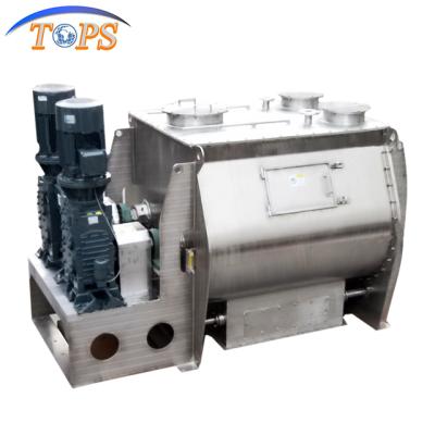 China SS304 industrial loose powder double shaft paddle blender mixer for sale