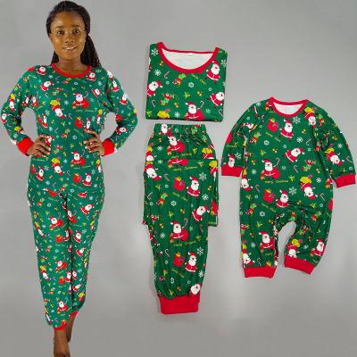 China Plus Size QUICK DRY Two Piece Pajamas Sets Custom Wholesale Adult Babies Printed Christmas Pajamas for sale