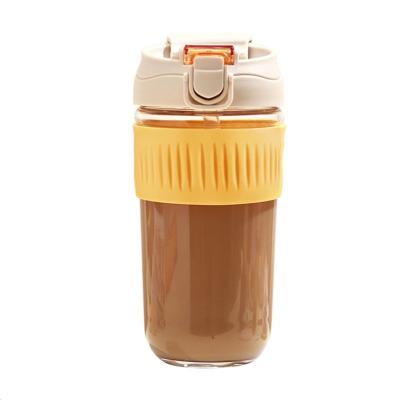 China Sustainable HOME Reusable Coffee Mug - 18oz Glass Tumbler With Straw And Lid BPA Free Leak Proof Travel Coffee Mug With Non-Slip Sleeve TR for sale