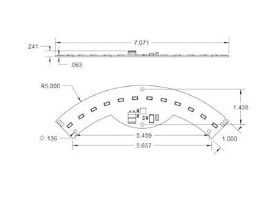 Cina disposizione del bordo del PWB di abitudine LED di CA 120V, modulo a 10 pollici dell'arco di progettazione del PWB da 4 watt LED in vendita