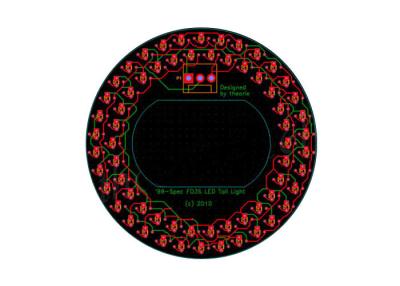 China 80mm Diameter Round LED PCB Layout Assembly For Vehicle Signal Tail Lights for sale