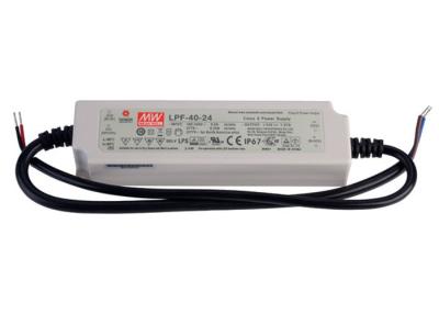 China A fonte de alimentação impermeável do motorista do diodo emissor de luz 40W com 24VDC escolhe a saída LPF-40-24 CC+CV à venda