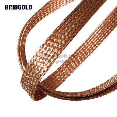 China Underground Red Copper Braid Flat Bare Copper Wire for sale