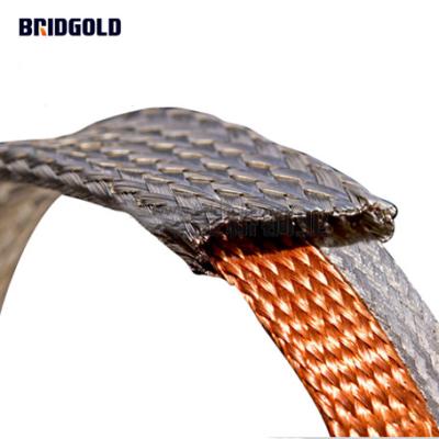 China Conductivity BRIDGOLD flexible copper braid ground braid 36mm2 copper tin for sale for sale