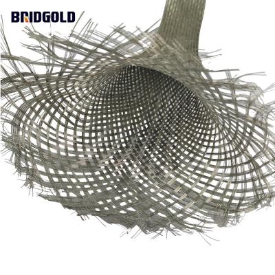 China Braided Underground Tinned Copper Wire Shielded Tubular Braids For Shielding for sale