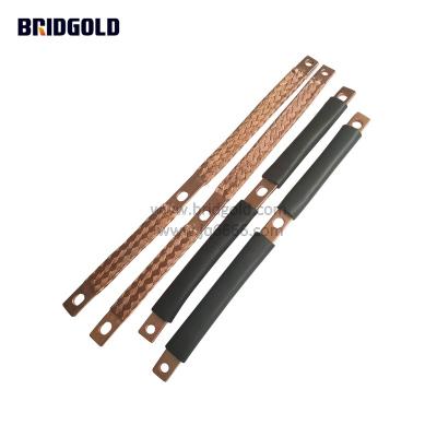 China Power Busbar Flexible Copper Connectors For Wind Power Busbar Copper Braided Connectors With Soldered Contact Area for sale