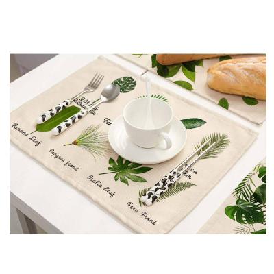 China Lowest Price Sustainable Embroidered Butterfly Applique Place Mat Cotton Place Mats 100% Bamboo And Cotton for sale