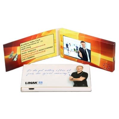 China Digital TFT Video Screen USA Fashion Business Invitation Video Brochure Card LCD Gift Vouchers Greeting Card for sale