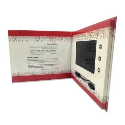 China High quality usa brochure video map and pro hd touch screen gift box 7.0 inch lcd digital video brochure for sale