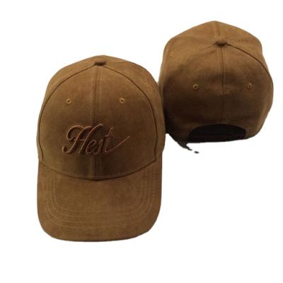 China COMMON Get Free Sample Custom Suede Baseball Cap With 3D Embroidery Logo Suede Baseball Hat Wholesale High Quality Sports Hat for sale