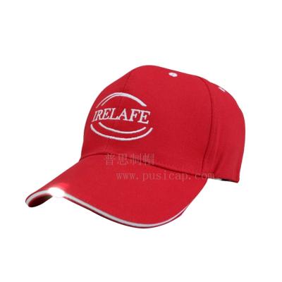 China COMMON custom size and pattern printed baseball cap with built-in led light for sale