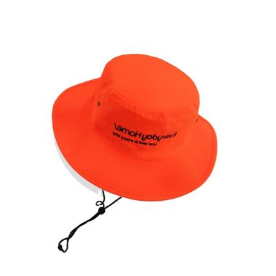 China COMMON embroidery custom logo bucket hat men bucket hat boonie fishing fisherman orange summer sun hat for sale